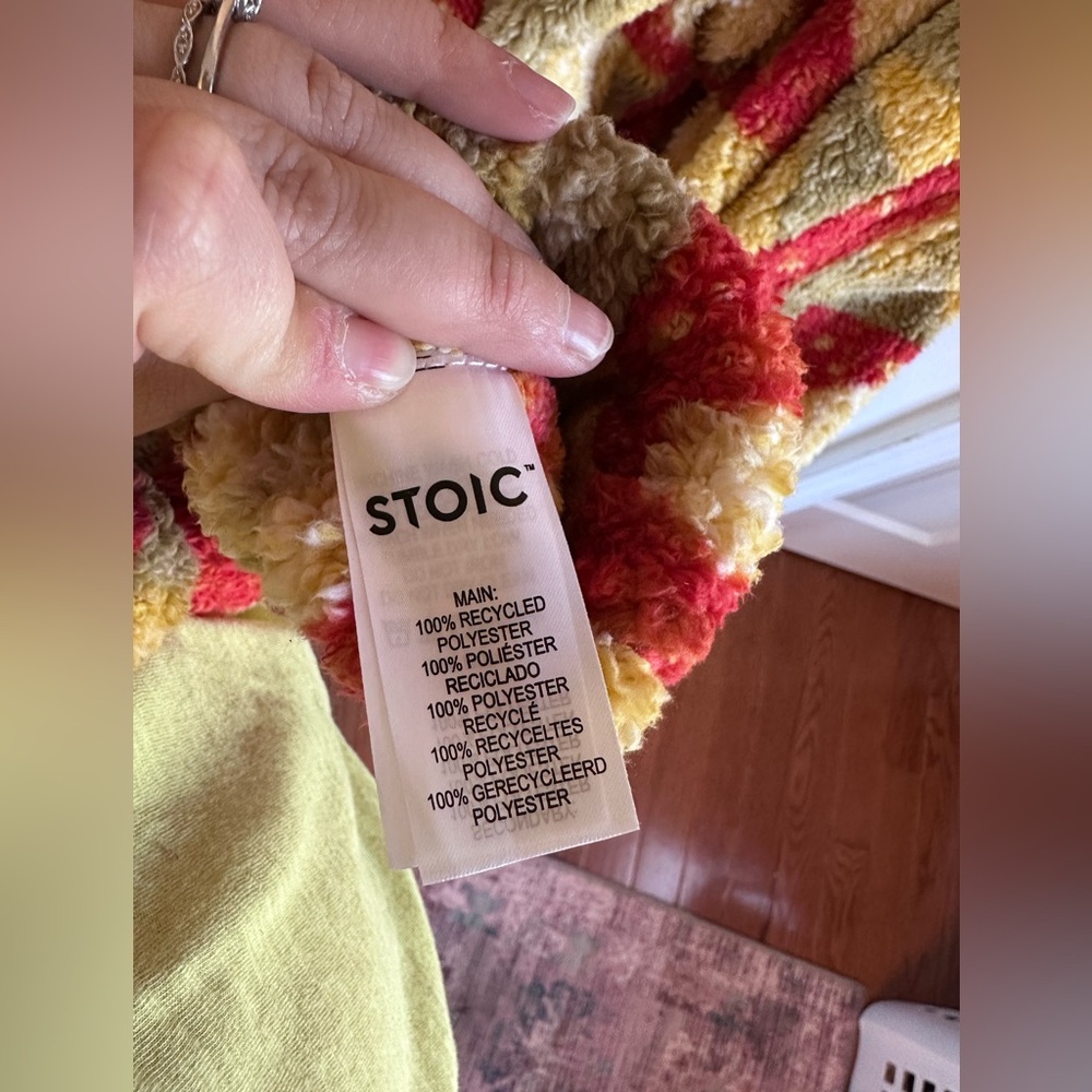STOIC Colorful Geometric Fleece Overalls-NWT - Picture 11 of 13